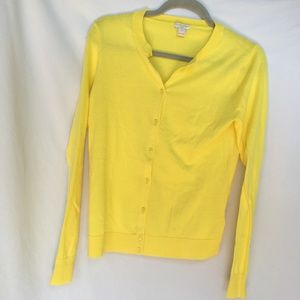 J.Crew "The Caryn Cardigan. Small. Yellow